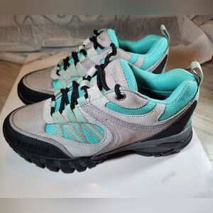 Kenetrek Womens Bridger Ridge  Leather Nylon Aqua Gray White Hiking Boots SIZE 6